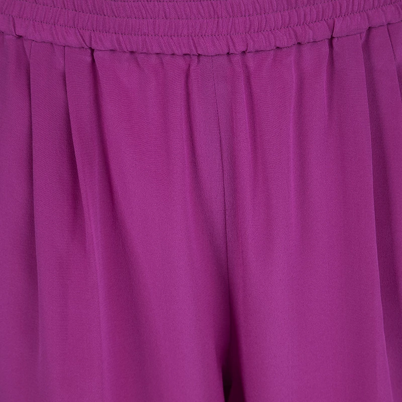 Diane Von Furstenberg Lotus Berry Pink Silk Janeta Jogger Pants M For Women 4 Diane Von Furstenberg Lotus Berry Pink Silk Janeta Jogger Pants M For Women - Image 4