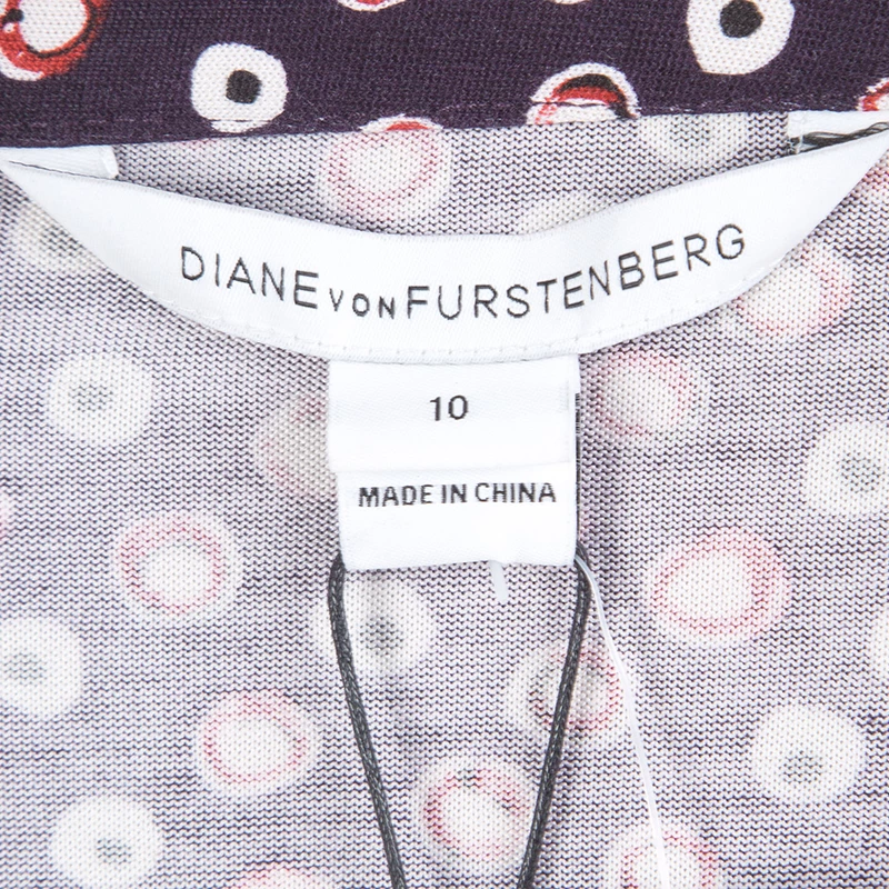 Diane Von Furstenberg Navy Blue Pirouette Dot Print Silk Jersey Cybil Wrap Dress L For Women 5 Diane Von Furstenberg Navy Blue Pirouette Dot Print Silk Jersey Cybil Wrap Dress L For Women - Image 5