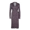 Diane Von Furstenberg Navy Blue Pirouette Dot Print Silk Jersey Cybil Wrap Dress XS For Women