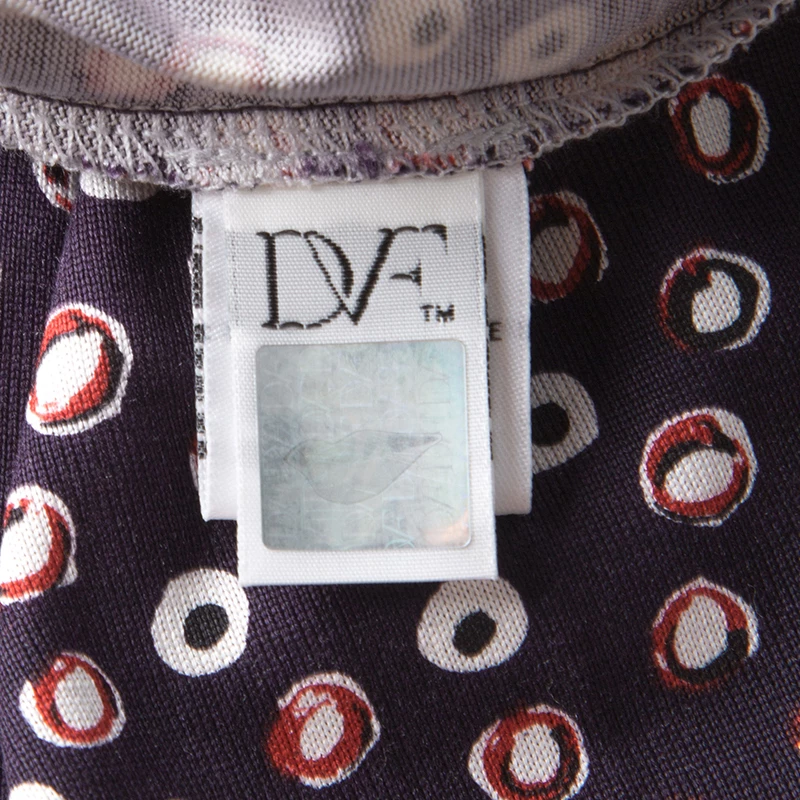 Diane Von Furstenberg Navy Blue Pirouette Dot Print Silk Jersey Cybil Wrap Dress XS For Women 5 Diane Von Furstenberg Navy Blue Pirouette Dot Print Silk Jersey Cybil Wrap Dress XS For Women - Image 5