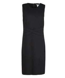 Diane Von Furstenberg Black Jersey Evita Sleeveless Shift Dress S For Women