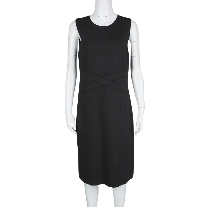 Diane Von Furstenberg Black Jersey Evita Sleeveless Shift Dress S For Women 2 Diane Von Furstenberg Black Jersey Evita Sleeveless Shift Dress S For Women - Image 2