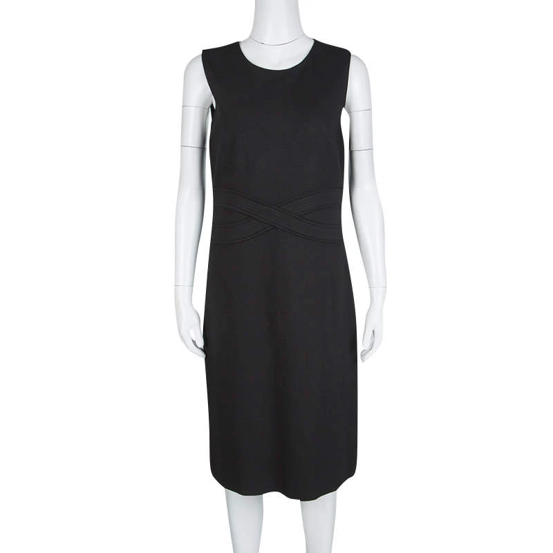 Diane Von Furstenberg Black Jersey Evita Sleeveless Shift Dress M For Women 2 Diane Von Furstenberg Black Jersey Evita Sleeveless Shift Dress M For Women - Image 2