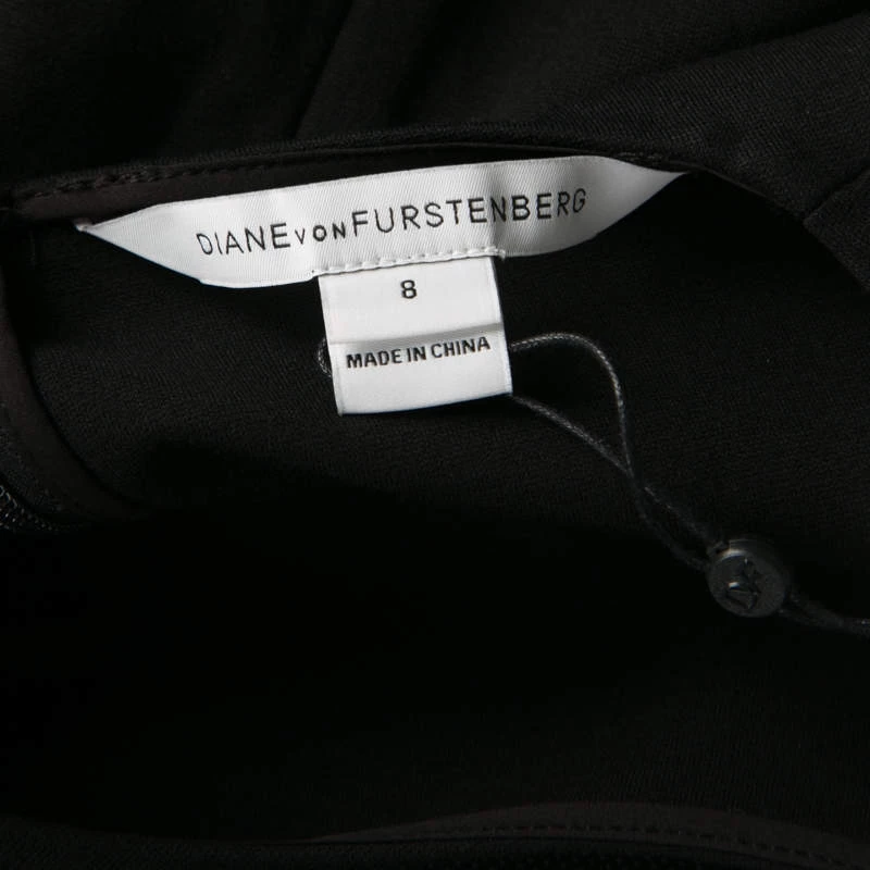 Diane Von Furstenberg Black Jersey Evita Sleeveless Shift Dress M For Women 6 Diane Von Furstenberg Black Jersey Evita Sleeveless Shift Dress M For Women - Image 6