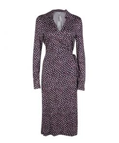 Diane Von Furstenberg shop 20 Diane Von Furstenberg Navy Blue Pirouette Dot Print Silk Jersey Cybil Wrap Dress M For Women