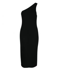 Diane Von Furstenberg Black Knit One Shoulder Dress M For Women