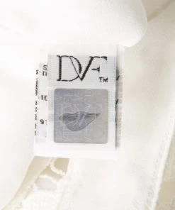 Diane Von Furstenberg White Guipure Lace Sleeveless Tiana Flounce Dress L For Women -Diane Von Furstenberg shop luxury women diane von furstenberg new clothes p135789 0005