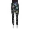 Diane Von Furstenberg Black Floral Printed Benton High Waist Skinny Pants L For Women