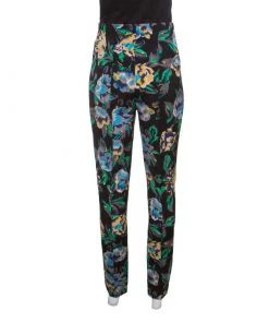 Diane Von Furstenberg Black Floral Printed Benton High Waist Skinny Pants L For Women 8 Diane Von Furstenberg Black Floral Printed Benton High Waist Skinny Pants L For Women -Diane Von Furstenberg shop luxury women diane von furstenberg new clothes p147331 0003