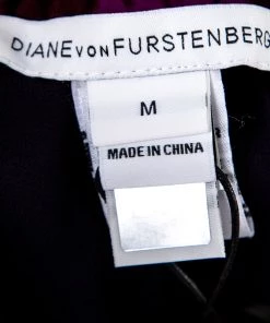 Diane Von Furstenberg Purple Printed Silk Asymmetric Louella Skirt M For Women -Diane Von Furstenberg shop luxury women diane von furstenberg new clothes p148996 0005