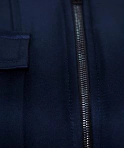 Diane Von Furstenberg Navy Blue Satin Alexander Bomber Jacket S For Women -Diane Von Furstenberg shop luxury women diane von furstenberg new clothes p149514 0004