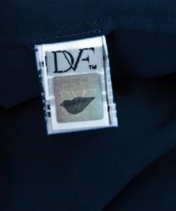 Diane Von Furstenberg Navy Blue Daisy Bud Printed Silk Bethune Wrap Skirt L For Women -Diane Von Furstenberg shop luxury women diane von furstenberg new clothes p150534 0005