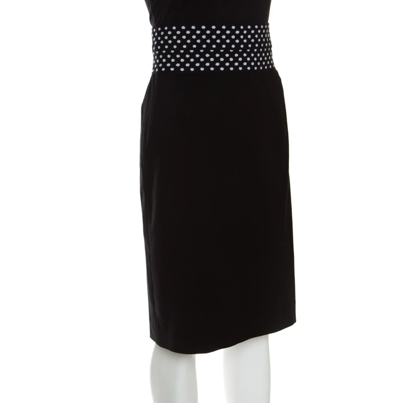 Diane Von Furstenberg Black Dotted Wasitband Detail Elsa Skirt S For Women 2 Diane Von Furstenberg Black Dotted Wasitband Detail Elsa Skirt S For Women - Image 2
