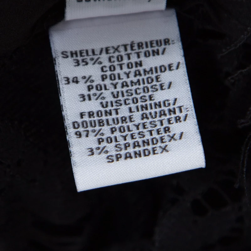 Diane Von Furstenberg Black Scalloped Lace Yeva Crop Top L For Women 7 Diane Von Furstenberg Black Scalloped Lace Yeva Crop Top L For Women - Image 7