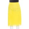 Diane Von Furstenberg Yellow Lace Pencil Skirt M For Women
