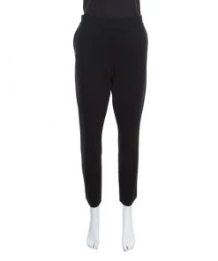 Diane Von Furstenberg Black Knit Genesis Trousers L For Women