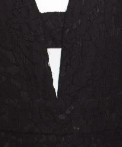 Diane Von Furstenberg Black Lace Plunge Neck Detail Kyara Tux Jumpsuit M For Women -Diane Von Furstenberg shop luxury women diane von furstenberg new clothes p164518 007