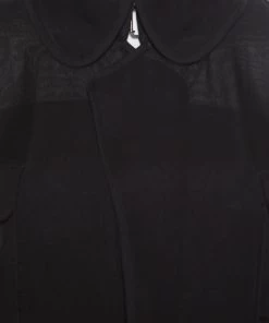 Diane Von Furstenberg Black Silk Georgette Utilitarian Blaine Belted Coat L For Women -Diane Von Furstenberg shop luxury women diane von furstenberg new clothes p165006 004