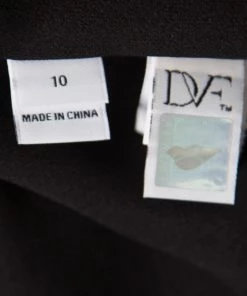 Diane Von Furstenberg Black Silk Georgette Utilitarian Blaine Belted Coat L For Women -Diane Von Furstenberg shop luxury women diane von furstenberg new clothes p165006 007