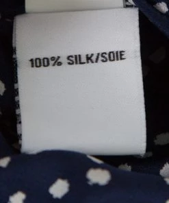 Diane Von Furstenberg Navy Blue And White Dotted Silk Belted Eva Jumpsuit XL For Women -Diane Von Furstenberg shop luxury women diane von furstenberg new clothes p168321 005