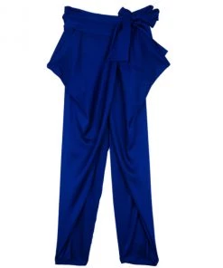 Diane Von Furstenberg Royal Blue Sarong Pants S For Women
