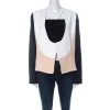 Diane Von Furstenberg Multicolor Crepe Creme Brulee Open Front Feriha Blazer M For Women