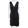 Diane Von Furstenberg Black Embellished Crepe Bella Dress L For Women