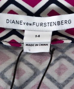 Diane Von Furstenberg Pink Geometric Print New Julian Two Mini Wrap Dress XL For Women 10 Diane Von Furstenberg Pink Geometric Print New Julian Two Mini Wrap Dress XL For Women -Diane Von Furstenberg shop luxury women diane von furstenberg new clothes p274595 006