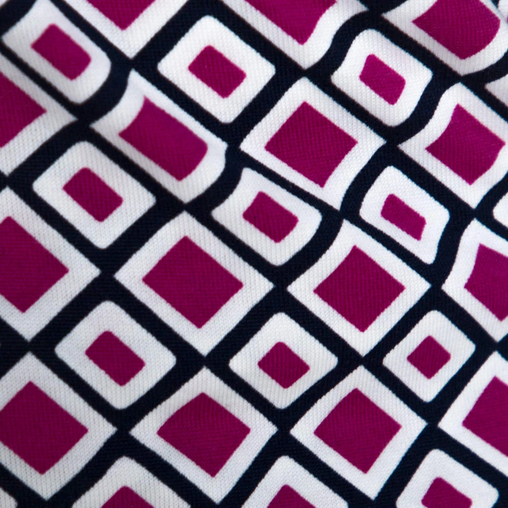 Diane Von Furstenberg Pink Geometric Print New Julian Two Mini Wrap Dress XL For Women 4 Diane Von Furstenberg Pink Geometric Print New Julian Two Mini Wrap Dress XL For Women - Image 4