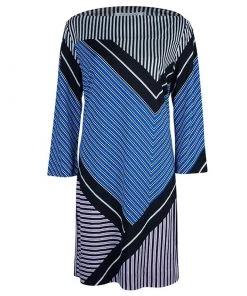 Diane Von Furstenberg Ruri Striped Shift Dress XL For Women
