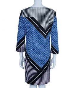 Diane Von Furstenberg Ruri Striped Shift Dress XL For Women -Diane Von Furstenberg shop luxury women diane von furstenberg new clothes p349 003