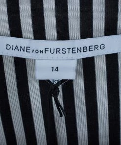 Diane Von Furstenberg Ruri Striped Shift Dress XL For Women -Diane Von Furstenberg shop luxury women diane von furstenberg new clothes p349 007