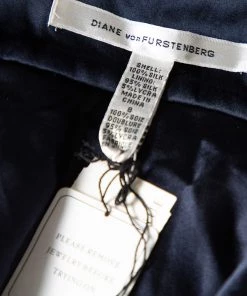 Diane Von Furstenberg Navy Blue Silk Sequin Embellished Tiered Sleeveless Latiera Top M For Women -Diane Von Furstenberg shop luxury women diane von furstenberg new clothes p402001 001