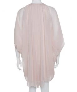 Diane Von Furstenberg Pale Pink Silk Fleurette Dress S For Women -Diane Von Furstenberg shop luxury women diane von furstenberg new clothes p408172 004