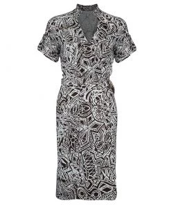 Diane Von Furstenberg Anoush Brown Printed Wrap Dress M For Women