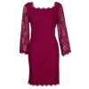 Diane Von Furstenberg Burgundy Zarita Lace Dress L For Women