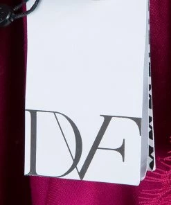 Diane Von Furstenberg Burgundy Zarita Lace Dress L For Women -Diane Von Furstenberg shop luxury women diane von furstenberg new clothes p52889 009