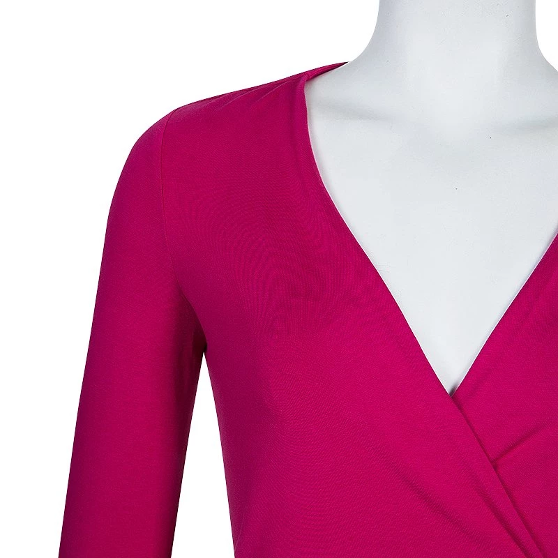 Diane Von Furstenberg New Julian Two Mini Pink Dahlia Wrap Dress S For Women 5 Diane Von Furstenberg New Julian Two Mini Pink Dahlia Wrap Dress S For Women - Image 5