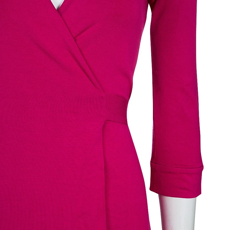 Diane Von Furstenberg New Julian Two Mini Pink Dahlia Wrap Dress S For Women 7 Diane Von Furstenberg New Julian Two Mini Pink Dahlia Wrap Dress S For Women - Image 7