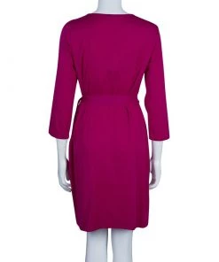 Diane Von Furstenberg Pink Zoe Dress M For Women -Diane Von Furstenberg shop luxury women diane von furstenberg new clothes p53897 003