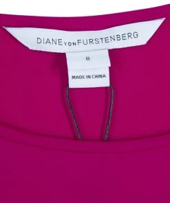 Diane Von Furstenberg Pink Zoe Dress M For Women -Diane Von Furstenberg shop luxury women diane von furstenberg new clothes p53897 009