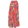 Diane Von Furstenberg Pink Floral Printed Silk Pleated Detail D Ring Wrap Skirt M For Women
