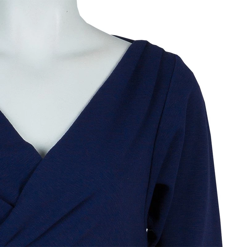 Diane Von Furstenberg Purple Knit Ruched Side Basuto Dress M For Women 4 Diane Von Furstenberg Purple Knit Ruched Side Basuto Dress M For Women - Image 4