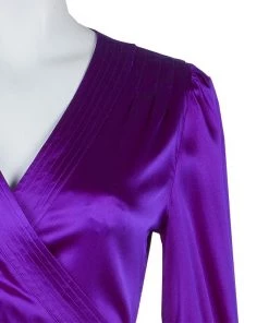 Diane Von Furstenberg Purple Silk Wraparound Long Sleeve Ariana Blouse L For Women 15 Diane Von Furstenberg Purple Silk Wraparound Long Sleeve Ariana Blouse L For Women -Diane Von Furstenberg shop luxury women diane von furstenberg new clothes p58966 004