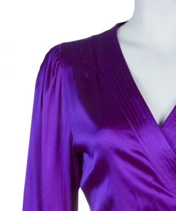 Diane Von Furstenberg Purple Silk Wraparound Long Sleeve Ariana Blouse L For Women 16 Diane Von Furstenberg Purple Silk Wraparound Long Sleeve Ariana Blouse L For Women -Diane Von Furstenberg shop luxury women diane von furstenberg new clothes p58966 005