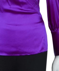 Diane Von Furstenberg Purple Silk Wraparound Long Sleeve Ariana Blouse L For Women 17 Diane Von Furstenberg Purple Silk Wraparound Long Sleeve Ariana Blouse L For Women -Diane Von Furstenberg shop luxury women diane von furstenberg new clothes p58966 006