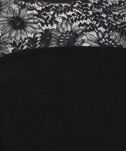 Diane Von Furstenberg Black Crepe & Lace Drop Waist Lavana Dress M For Women -Diane Von Furstenberg shop luxury women diane von furstenberg new clothes p590385 002