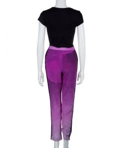 Diane Von Furstenberg Pink Silk Speckle Print Madison Pants M For Women -Diane Von Furstenberg shop luxury women diane von furstenberg new clothes p59049 003