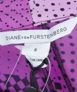 Diane Von Furstenberg Pink Silk Speckle Print Madison Pants M For Women -Diane Von Furstenberg shop luxury women diane von furstenberg new clothes p59049 009