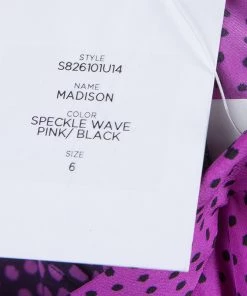 Diane Von Furstenberg Pink Silk Speckle Print Madison Pants M For Women -Diane Von Furstenberg shop luxury women diane von furstenberg new clothes p59049 014